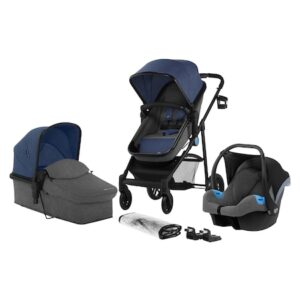 Carucior 3 in 1 Kinderkraft Juli, transformabil, Gri/Albastru