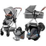 Carucior 3 in 1 Kinderkraft VEO grey, Gri