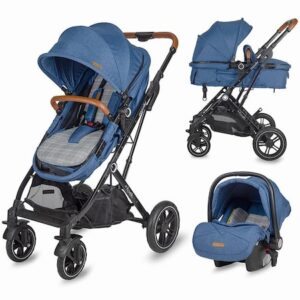 Carucior 3 in 1 ultracompact Coccolle Ravello Navy Blue, Albastru