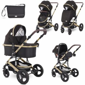 Carucior 3 in 1 Lorelli Boston Black Stars, Negru