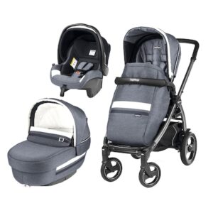 Carucior 3 in 1 Peg Perego Book Plus 51S Titania Luxe, Luxe Mirage, Albastru