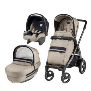 Carucior 3 in 1 Peg Perego Book Plus 51S Titania Luxe, Luxe Ecru, Bej