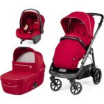 Carucior 3 in 1 Peg Perego Veloce Primoviaggio SL Red Shine, Rosu