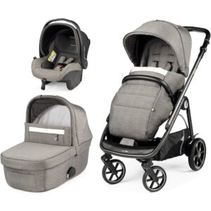 Carucior 3 in 1 Peg Perego Veloce Primoviaggio SL City Grey, Gri/Alb